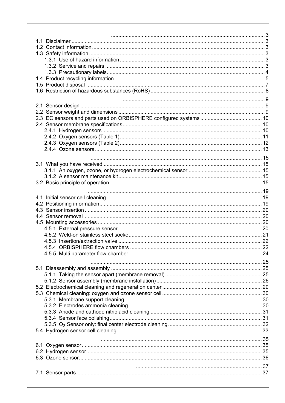 Hach-Lange ORBISPHERE 31xxx Installation and Maintenance User Manual | Page 3 / 46