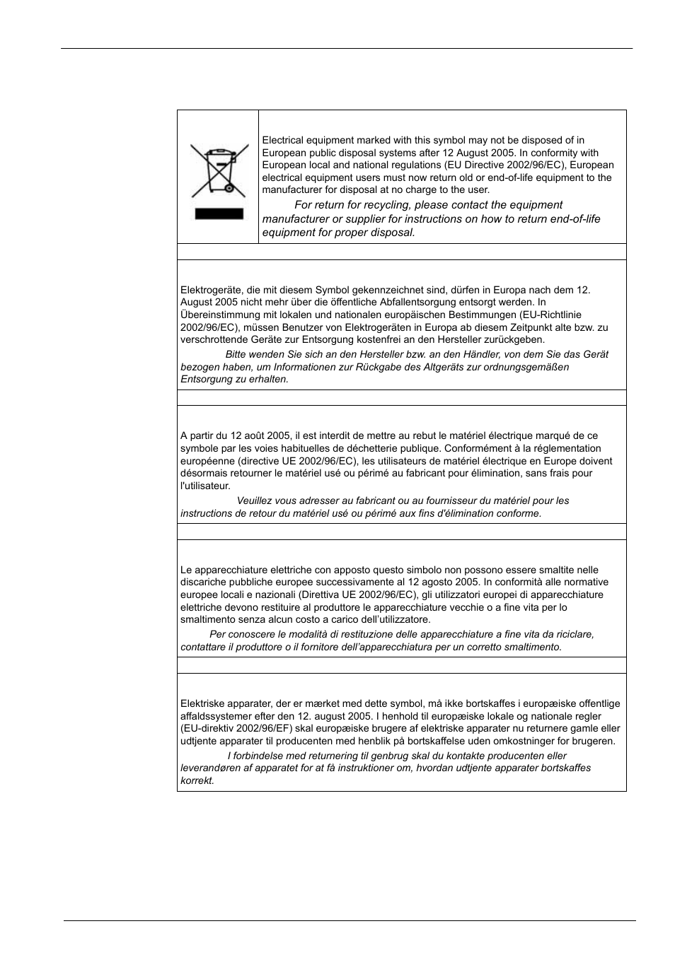 4 product recycling information, General information | Hach-Lange ORBISPHERE 31xxx Installation and Maintenance User Manual | Page 7 / 46