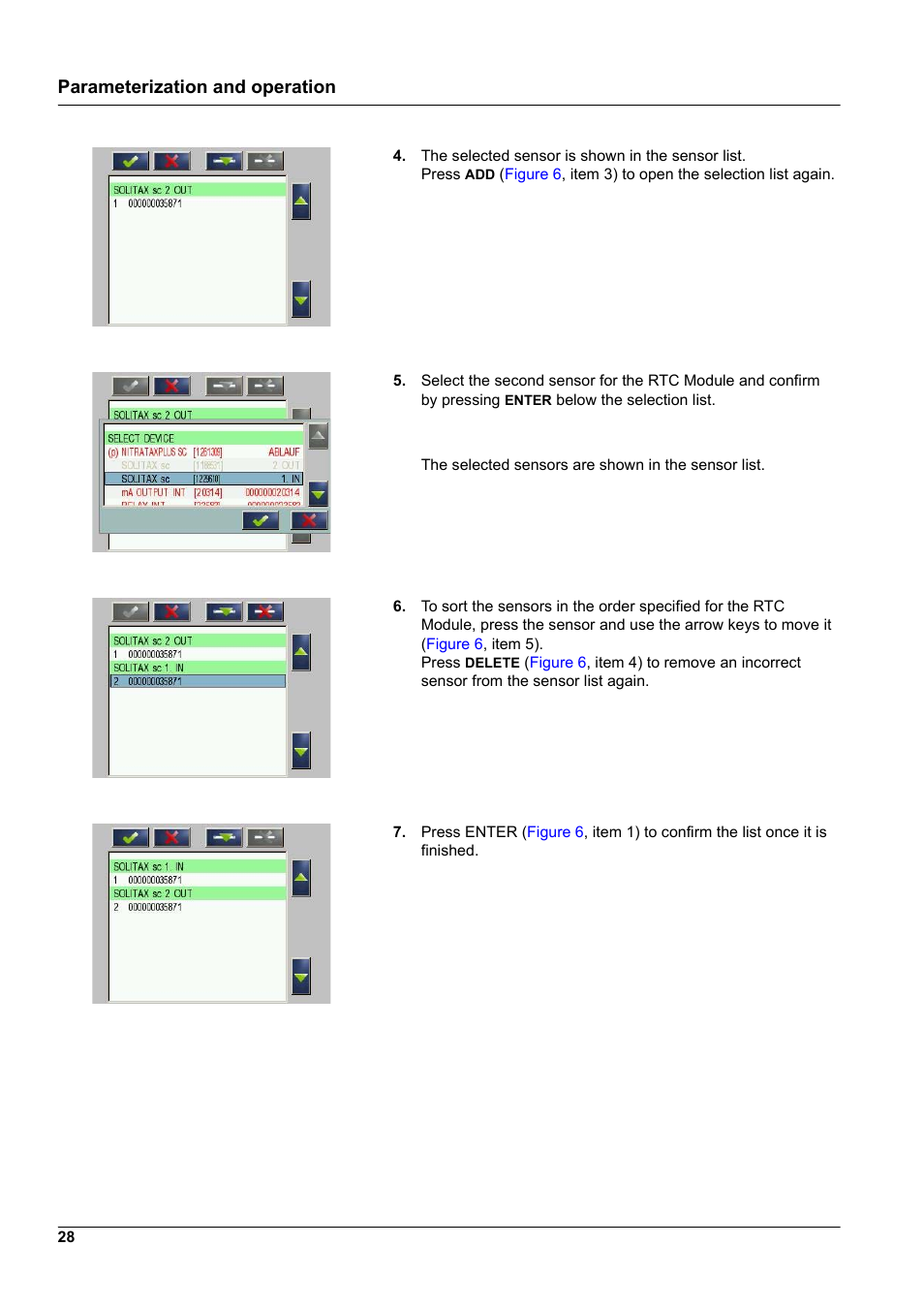 Parameterization and operation | Hach-Lange RTC112 SD-Module User Manual | Page 28 / 52