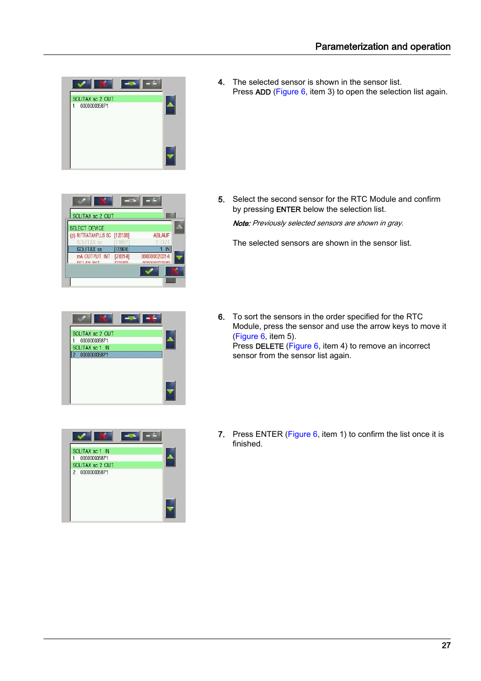 Parameterization and operation | Hach-Lange RTC113 ST-Module User Manual | Page 27 / 50