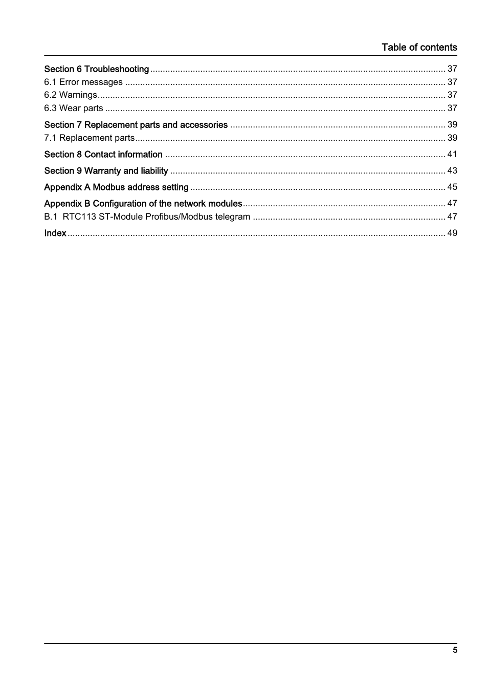Hach-Lange RTC113 ST-Module User Manual | Page 5 / 50