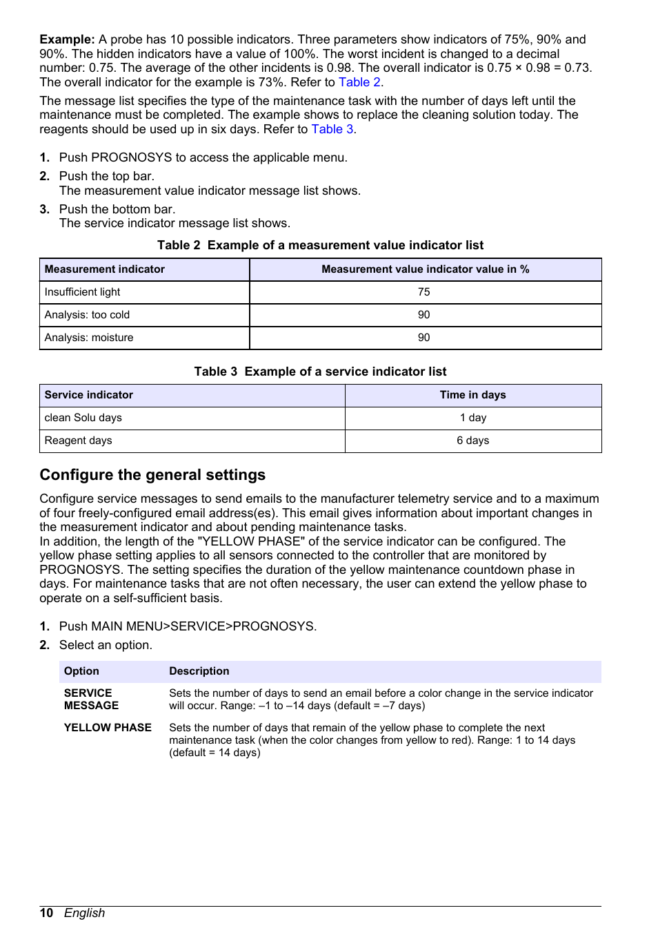 Configure the general settings | Hach-Lange PROGNOSYS User Manual | Page 12 / 26