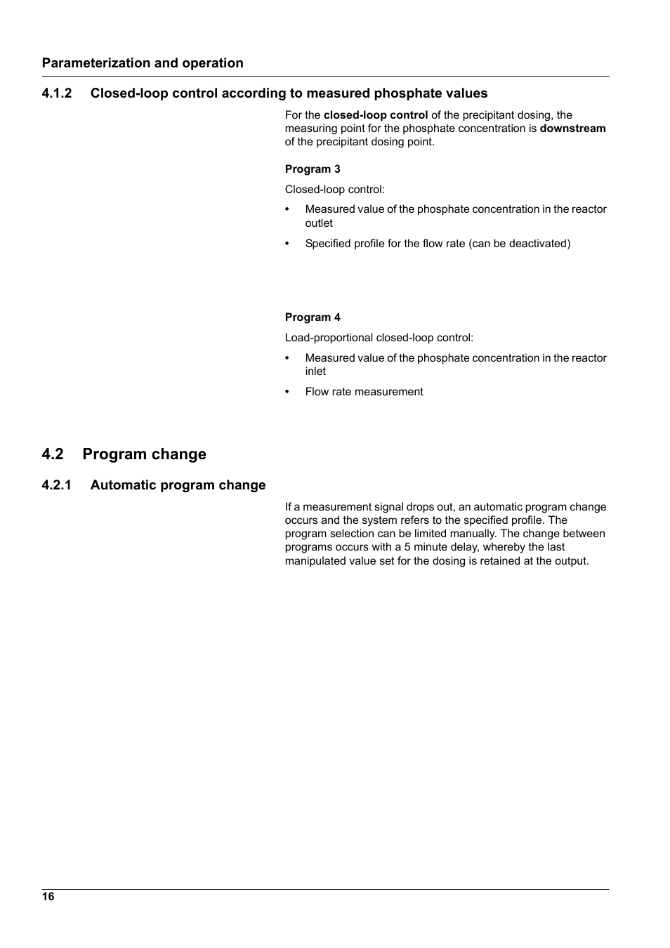 2 program change, 1 automatic program change | Hach-Lange WTOS P-RTC User Manual | Page 16 / 48