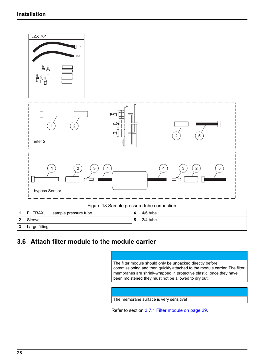 6 attach filter module to the module carrier | Hach-Lange FILTRAX eco User Manual | Page 28 / 54
