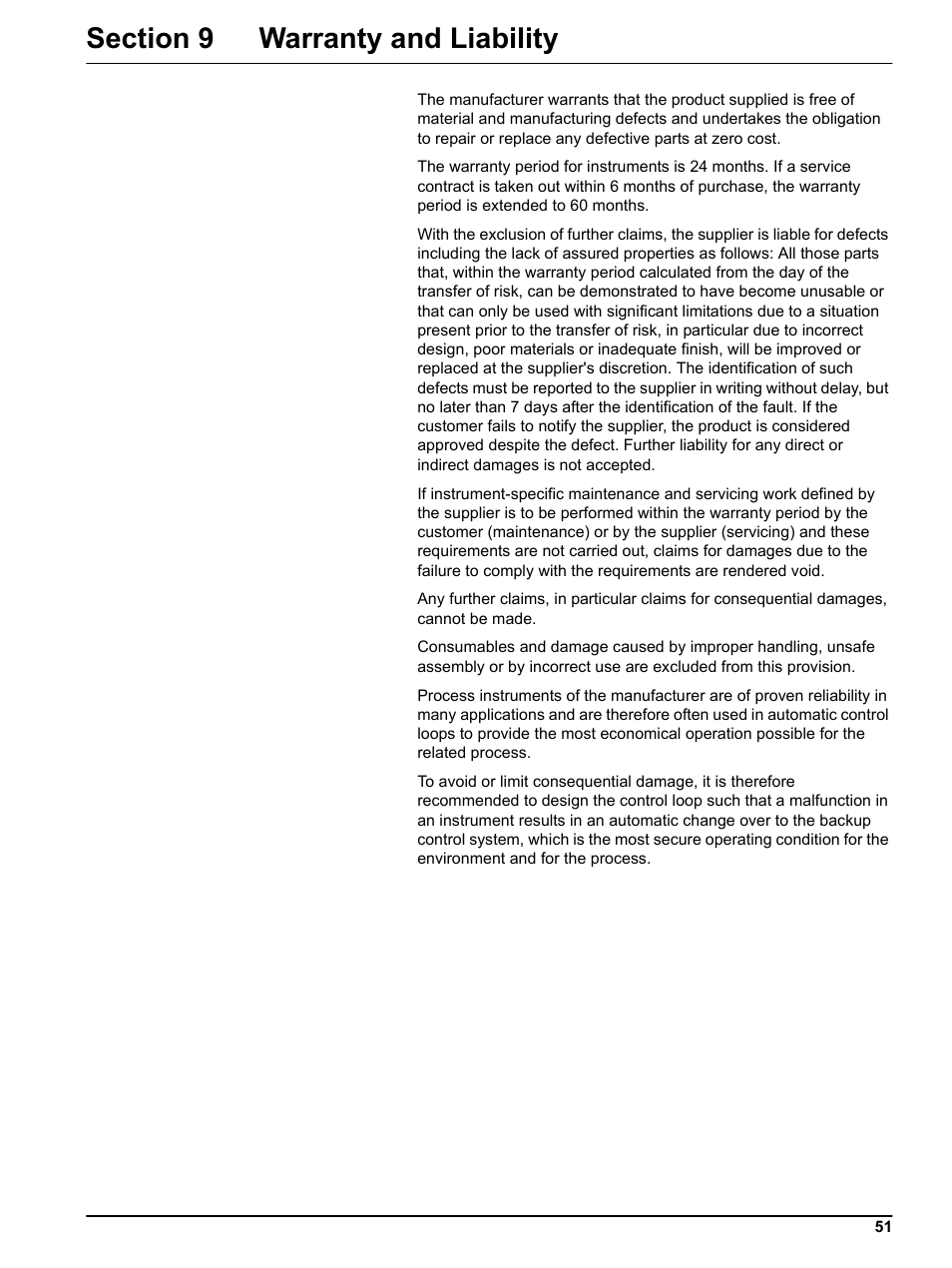 Section 9 warranty and liability | Hach-Lange FILTRAX eco User Manual | Page 51 / 54