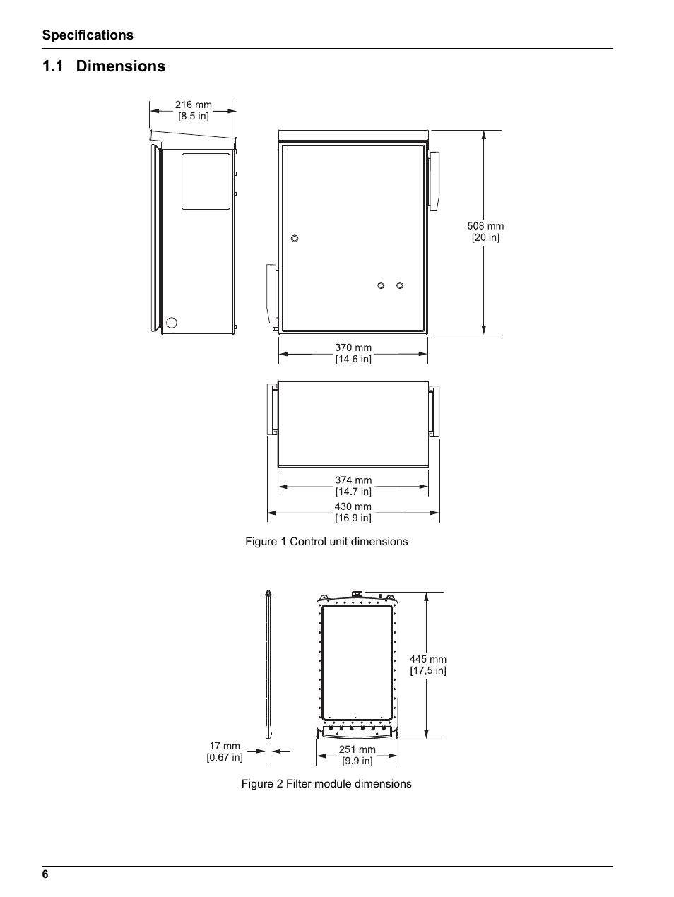 1 dimensions | Hach-Lange FILTRAX eco User Manual | Page 6 / 54
