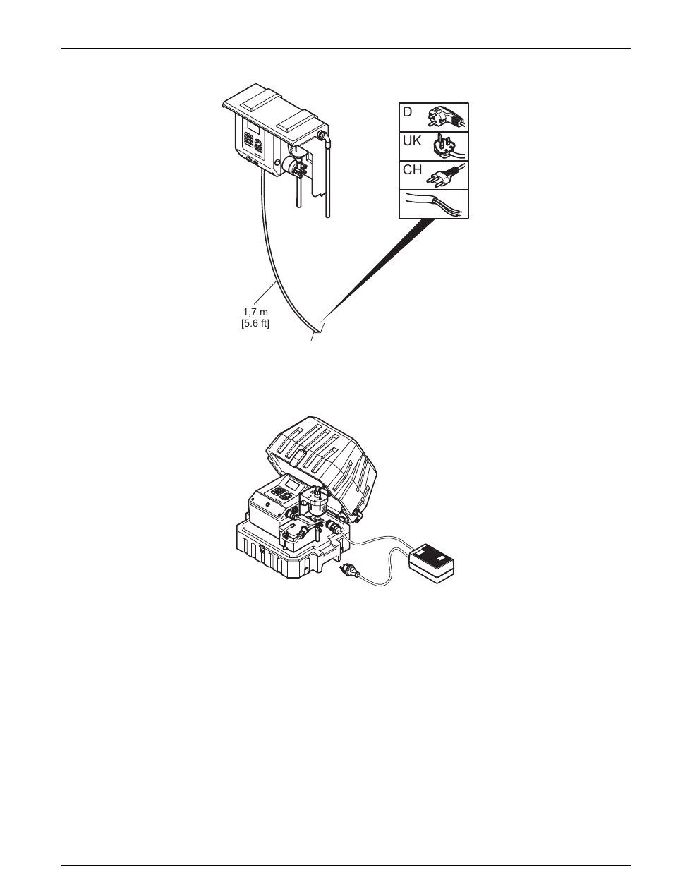 Figure 36 model 2000 with y cable and, Installation, Duk ch | Hach-Lange BUHLER 1027, 1029, 2000 Portable Sampler User Manual | Page 31 / 56