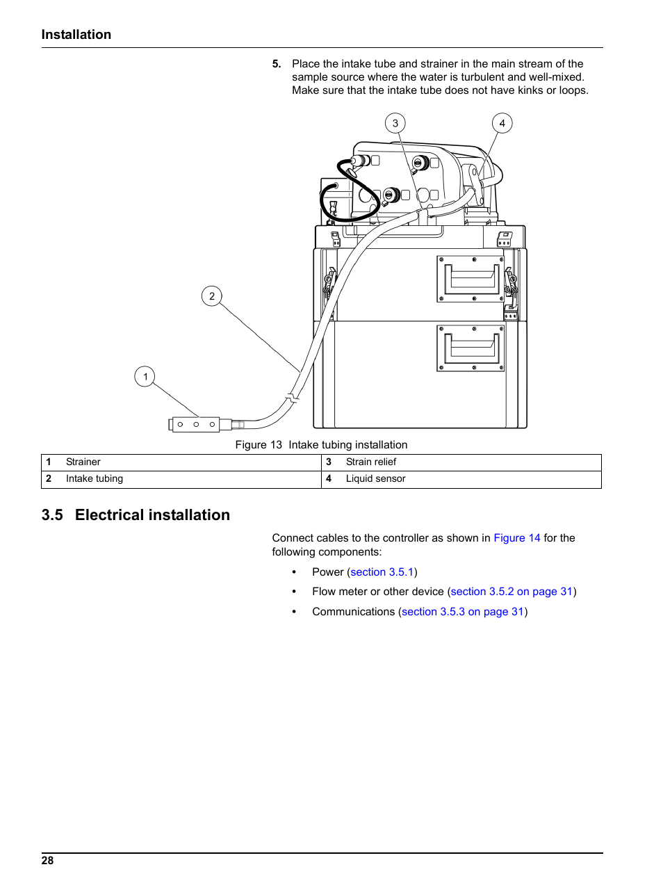 5 electrical installation, Installation | Hach-Lange Sigma SD900 Portable User Manual | Page 30 / 82