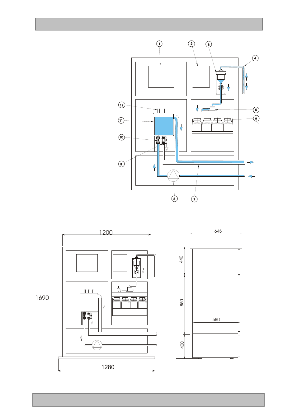 Operation, Schematic illustration water supply / water drain | Hach-Lange BUEHLER 3010 4010 4210 4410 Manual User Manual | Page 14 / 63