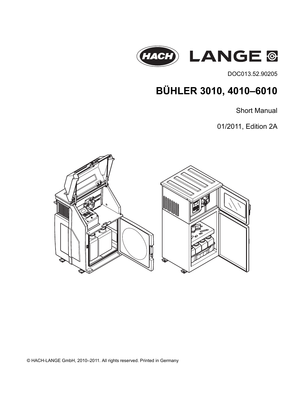 Hach-Lange BUHLER 3010 4010 6010 Short Manual User Manual | 62 pages