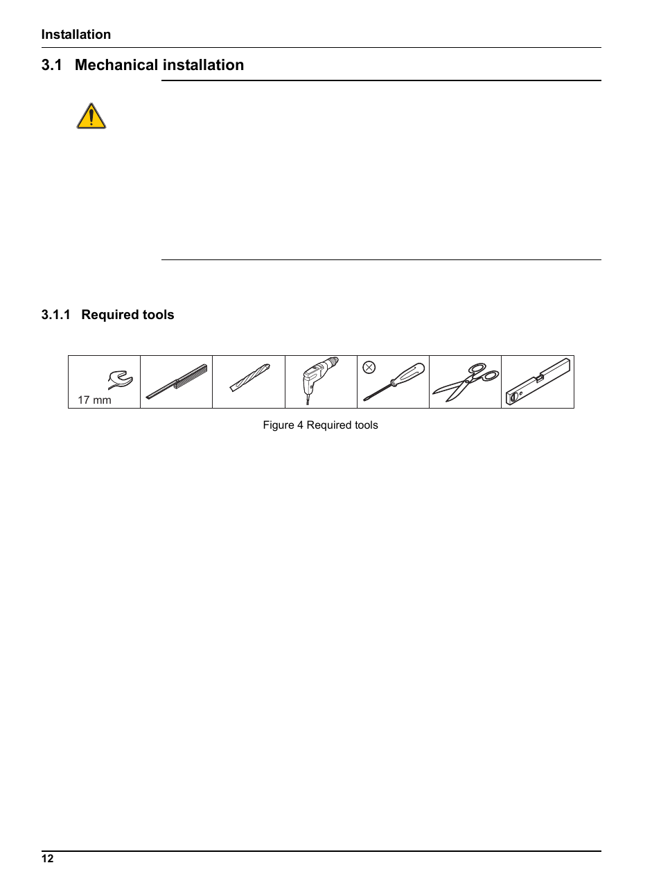 1 mechanical installation, 1 required tools | Hach-Lange BUHLER 3010 4010 6010 Short Manual User Manual | Page 12 / 62