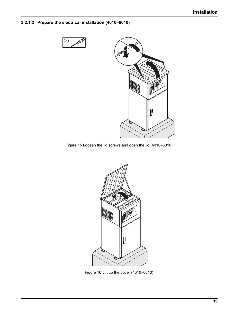 2 prepare the electrical installation (4010-6010), 2 prepare the electrical installation (4010–6010) | Hach-Lange BUHLER 3010 4010 6010 Short Manual User Manual | Page 19 / 62