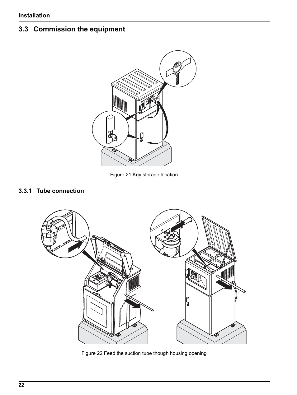3 commission the equipment, 1 tube connection | Hach-Lange BUHLER 3010 4010 6010 Short Manual User Manual | Page 22 / 62