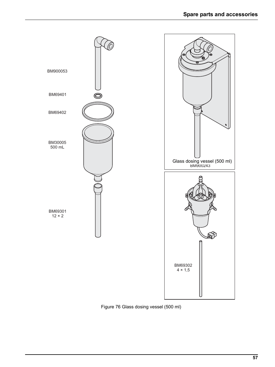 Spare parts and accessories | Hach-Lange BUHLER 3010 4010 6010 Short Manual User Manual | Page 57 / 62
