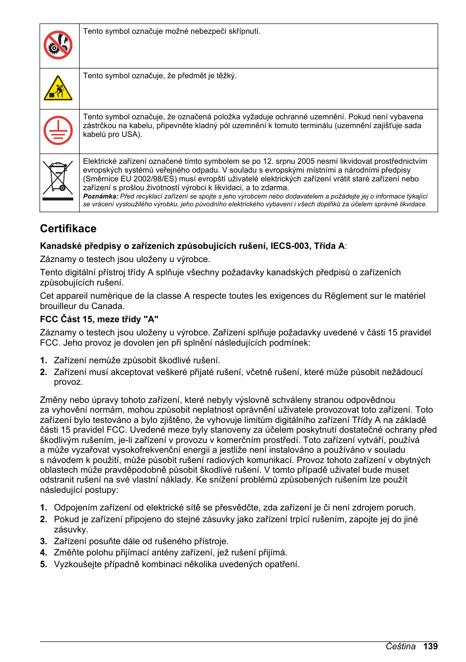 Certifikace | Hach-Lange SD900 Refrigerated Sampler, SD900 AWRS Basic User Manual User Manual | Page 139 / 400