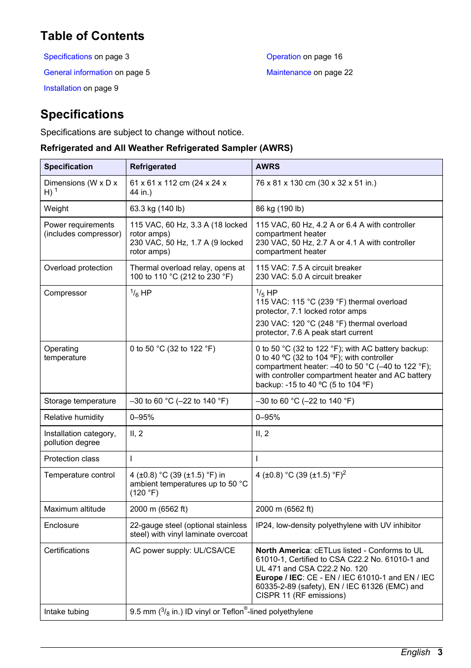 Hach-Lange SD900 Refrigerated Sampler, SD900 AWRS Basic User Manual User Manual | Page 3 / 400