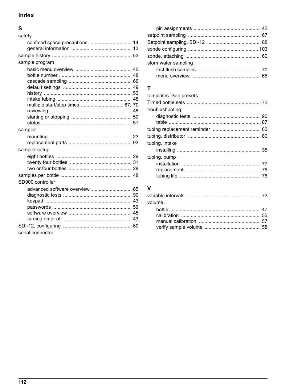 Hach-Lange SIGMA SD900 Refrigerated Sampler and All Weather Refrigerated Sampler User Manual User Manual | Page 114 / 114