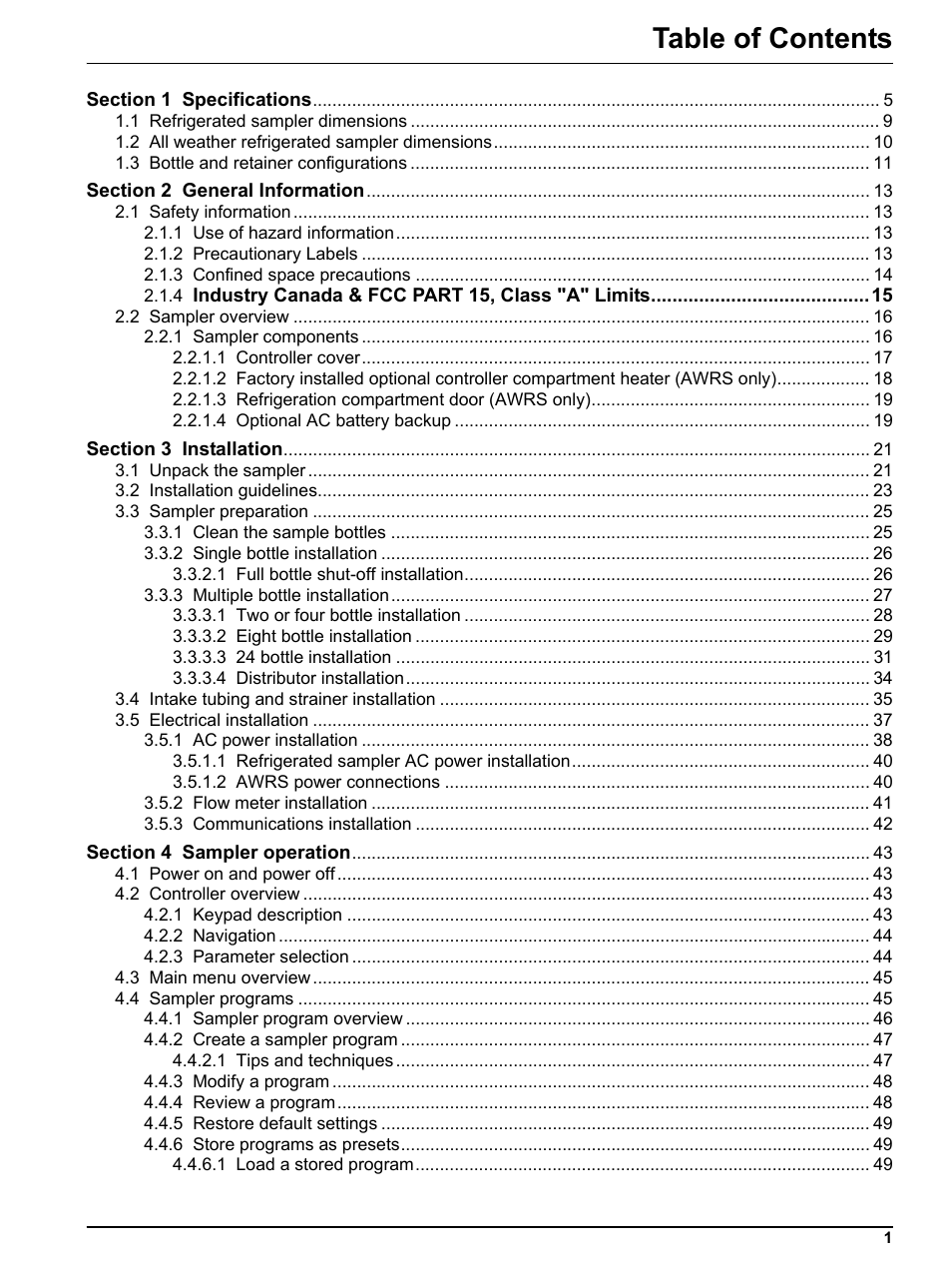 Hach-Lange SIGMA SD900 Refrigerated Sampler and All Weather Refrigerated Sampler User Manual User Manual | Page 3 / 114