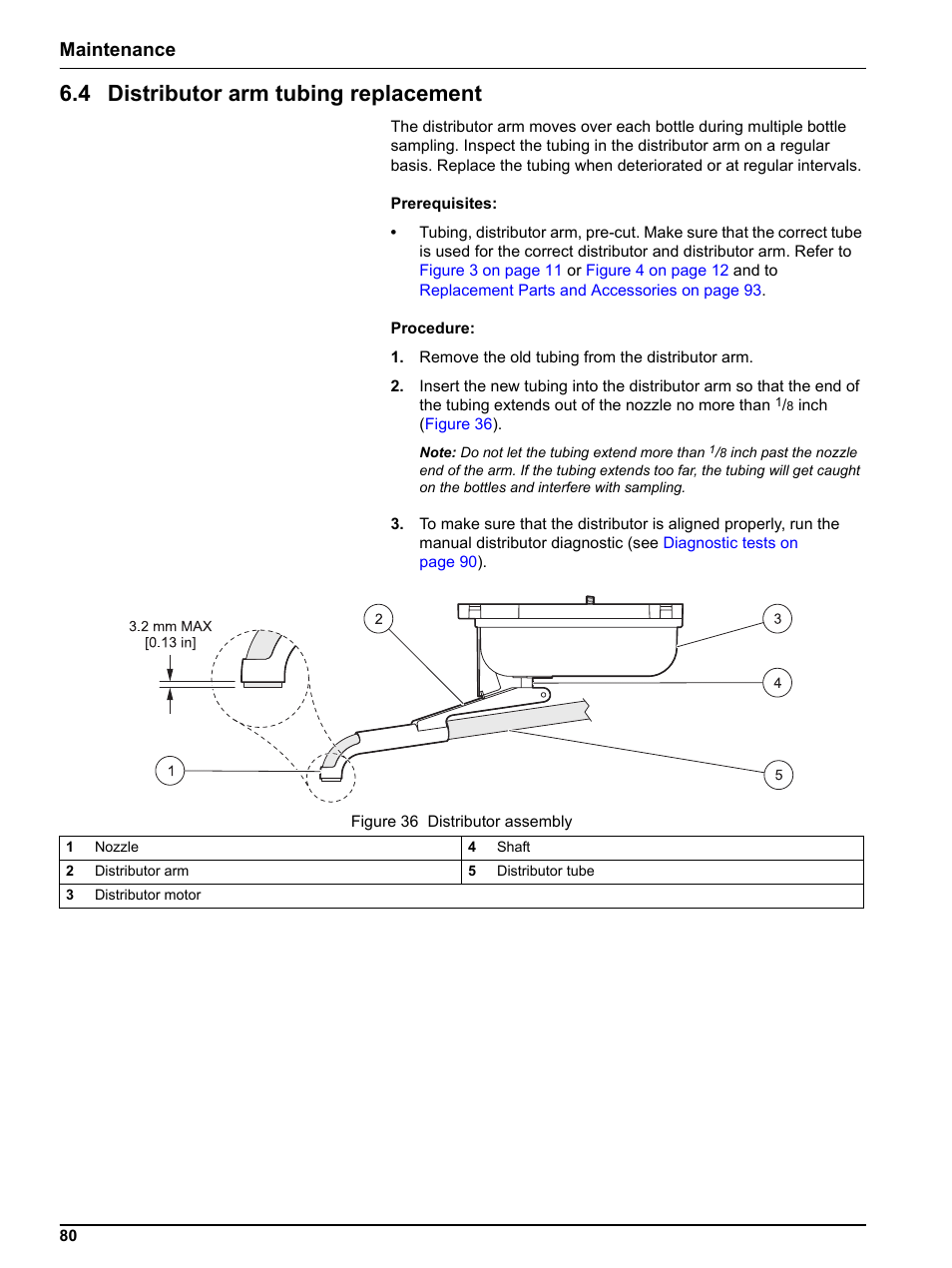 4 distributor arm tubing replacement, Maintenance | Hach-Lange SIGMA SD900 Refrigerated Sampler and All Weather Refrigerated Sampler User Manual User Manual | Page 82 / 114