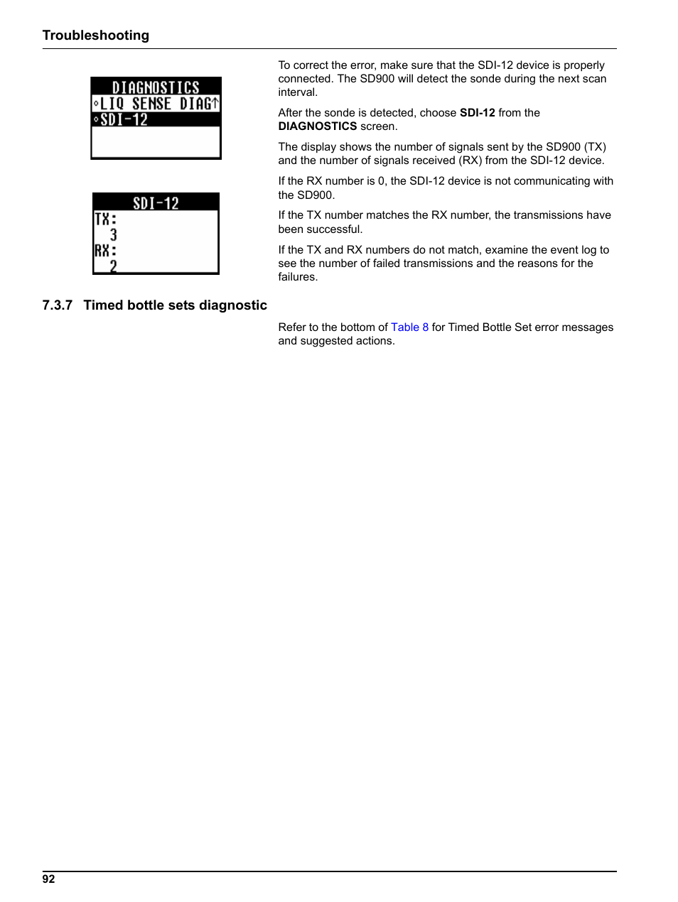 7 timed bottle sets diagnostic | Hach-Lange SIGMA SD900 Refrigerated Sampler and All Weather Refrigerated Sampler User Manual User Manual | Page 94 / 114