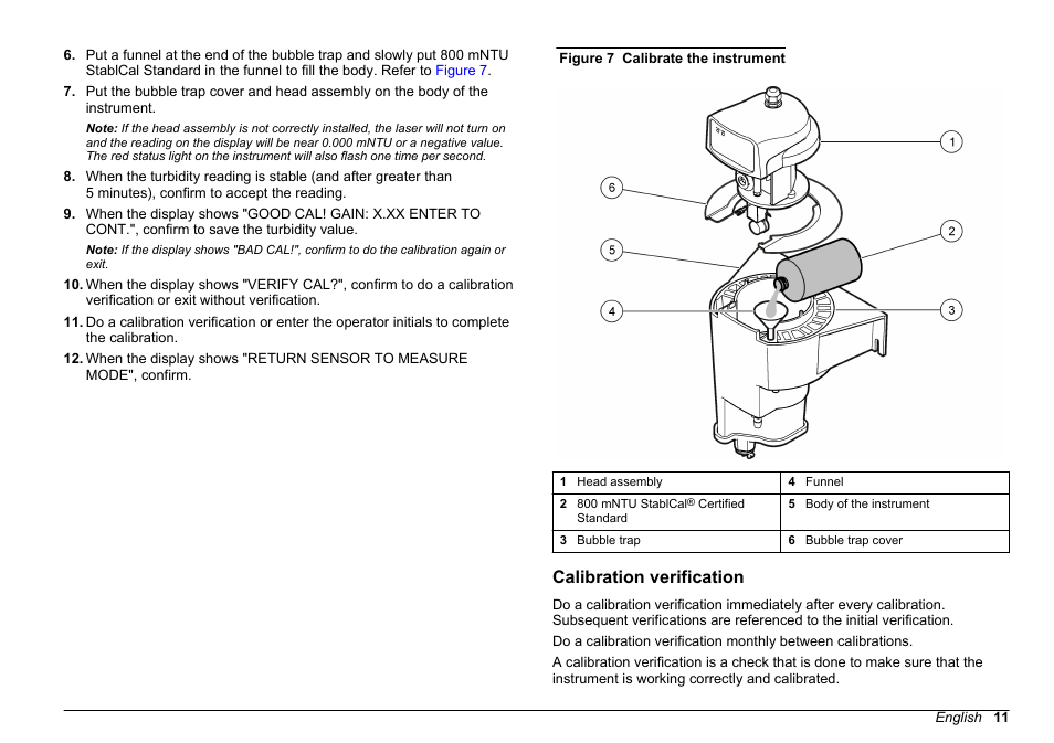 Calibration verification, Figure 7 | Hach-Lange FILTERTRAK FT 660 sc Basic User Manual User Manual | Page 11 / 90