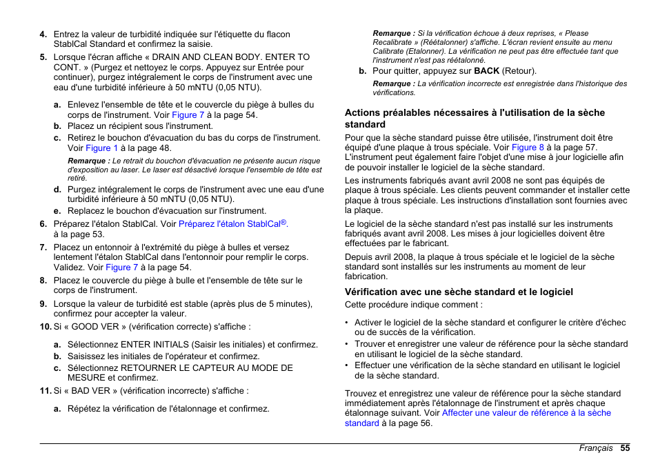 Section, Standard | Hach-Lange FILTERTRAK FT 660 sc Basic User Manual User Manual | Page 55 / 90