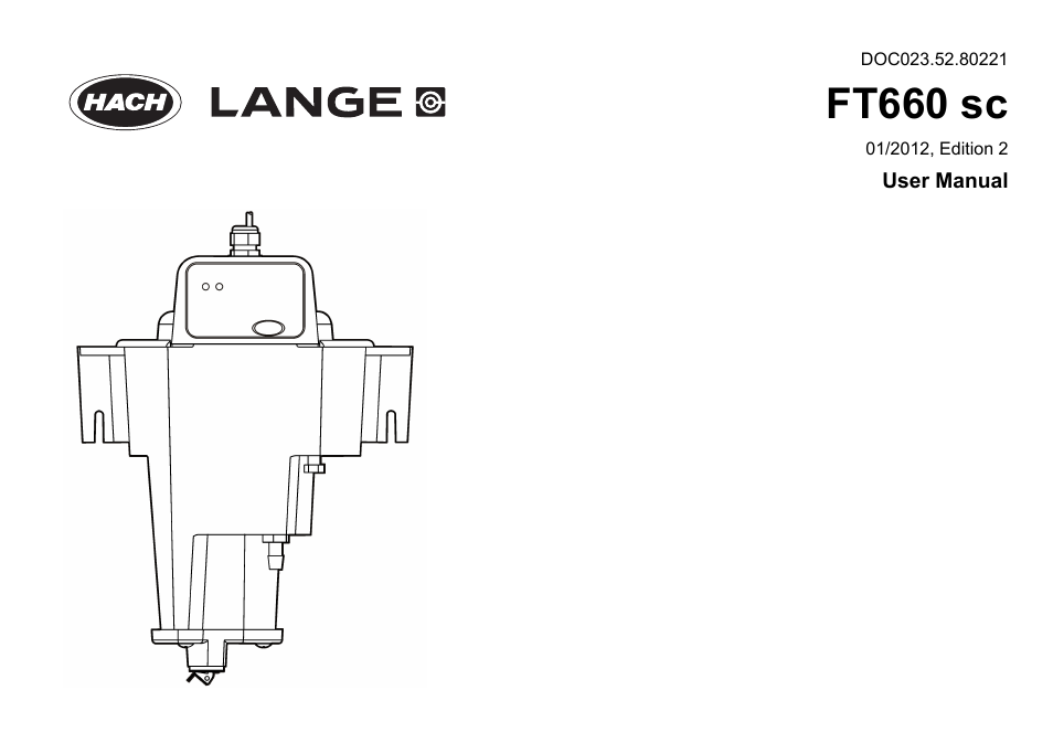 Hach-Lange FILTERTRAK FT 660 sc User Manual User Manual | 30 pages