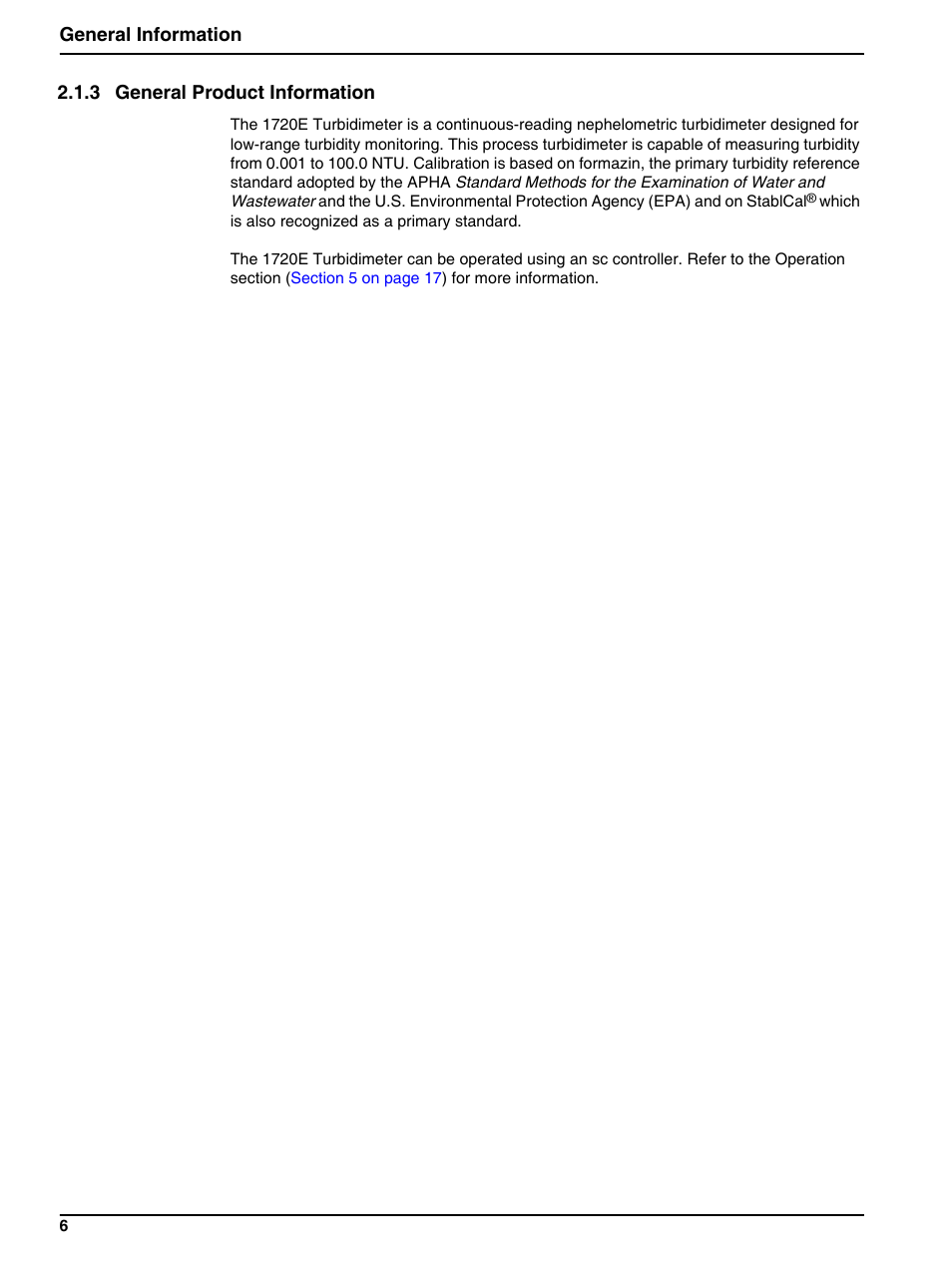 3 general product information | Hach-Lange 1720E Low Range Turbidimeter User Manual | Page 10 / 48