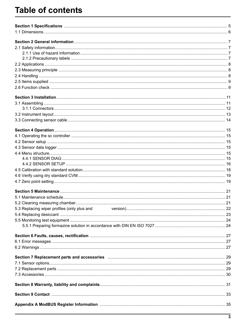 Hach-Lange ULTRATURB sc basic_plus_seawater User Manual | Page 3 / 36