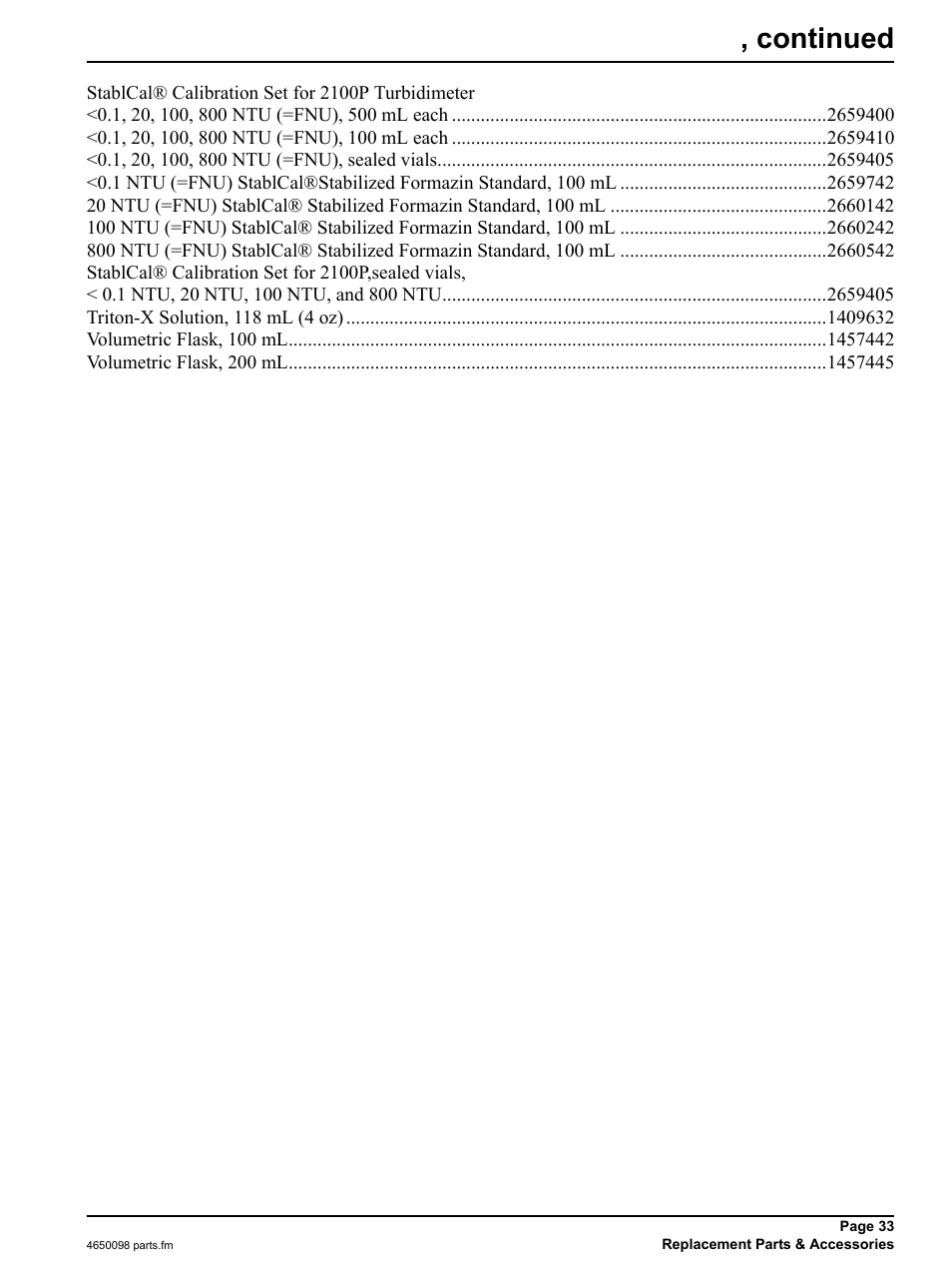 Continued | Hach-Lange 2100P - Portable Turbidimeter Instrument User Manual | Page 33 / 37