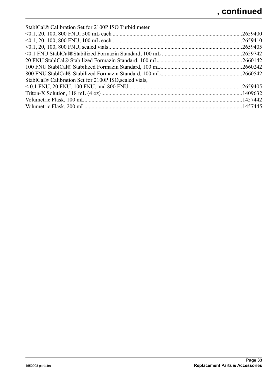 Continued | Hach-Lange 2100P iso - Portable Turbidimeter Instrument User Manual | Page 33 / 37