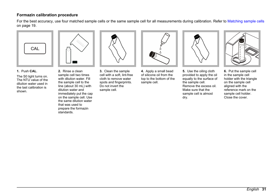 Formazin calibration procedure | Hach-Lange 2100 N IS Laboratory Turbidimeter User Manual User Manual | Page 33 / 42