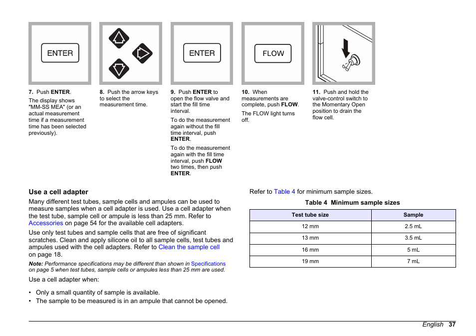 Use a cell adapter | Hach-Lange 2100 AN Laboratory Turbidimeter User Manual User Manual | Page 39 / 60