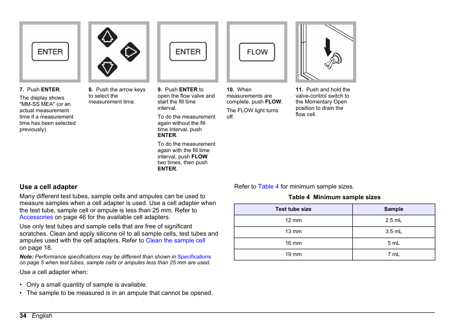 Use a cell adapter | Hach-Lange 2100 AN IS Laboratory Turbidimeter User Manual User Manual | Page 36 / 52