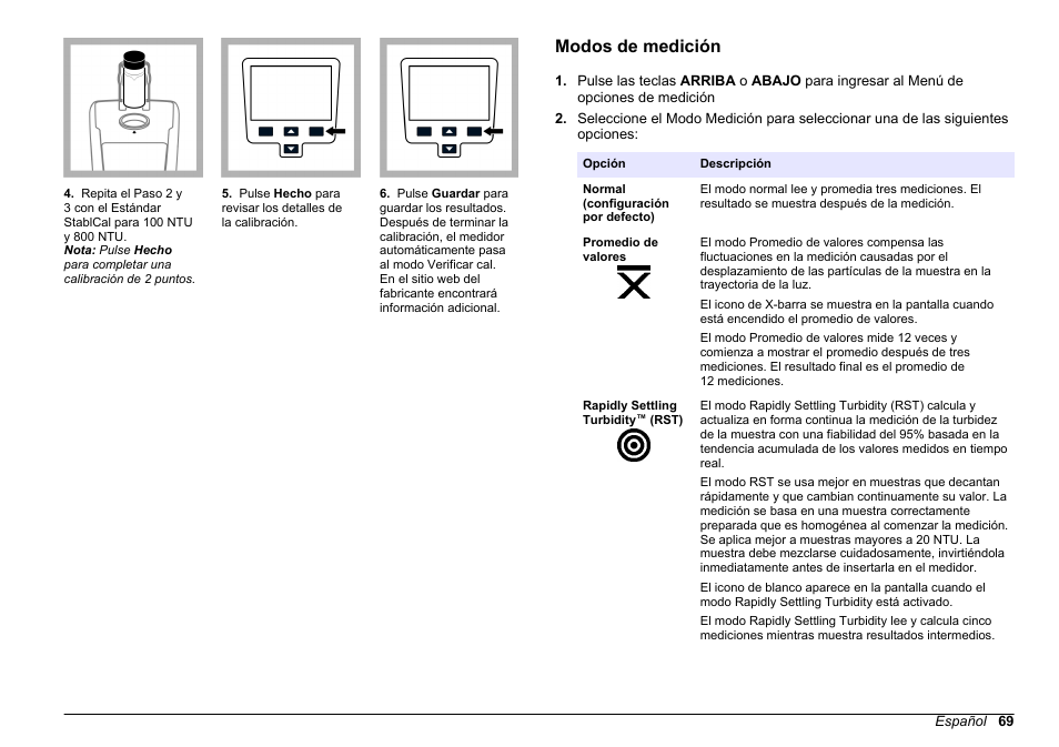 Modos de medición | Hach-Lange 2100Q and 2100Qis Basic User Manual User Manual | Page 69 / 294