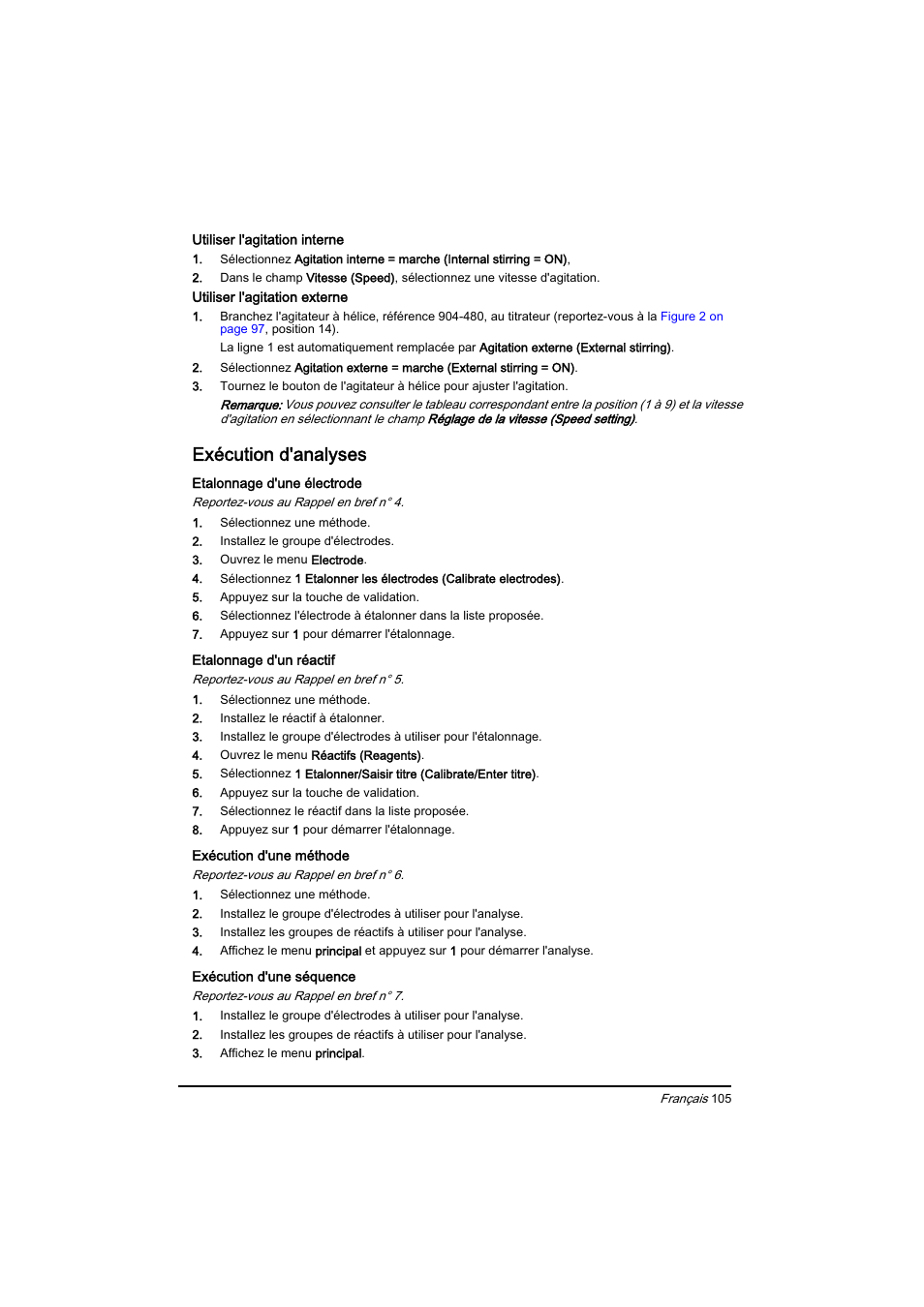 Exécution d'analyses | Hach-Lange BIOGAS Basic User Manual User Manual | Page 105 / 217