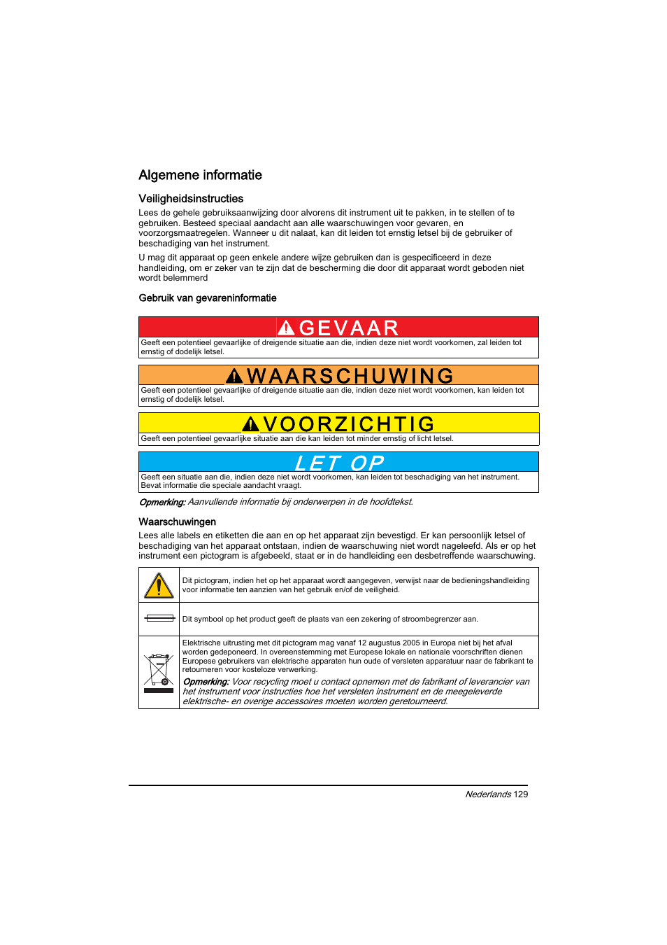 Algemene informatie | Hach-Lange BIOGAS Basic User Manual User Manual | Page 129 / 217