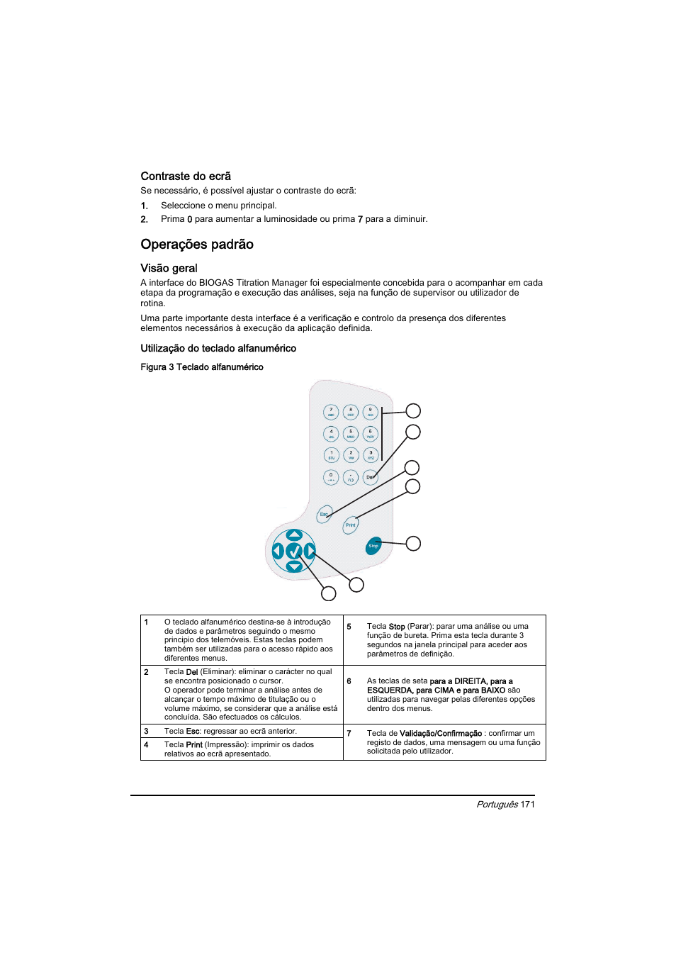 Operações padrão | Hach-Lange BIOGAS Basic User Manual User Manual | Page 171 / 217