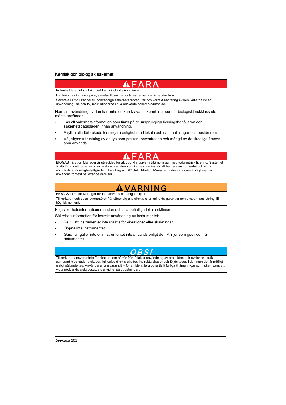 F a r a, O b s | Hach-Lange BIOGAS Basic User Manual User Manual | Page 202 / 217
