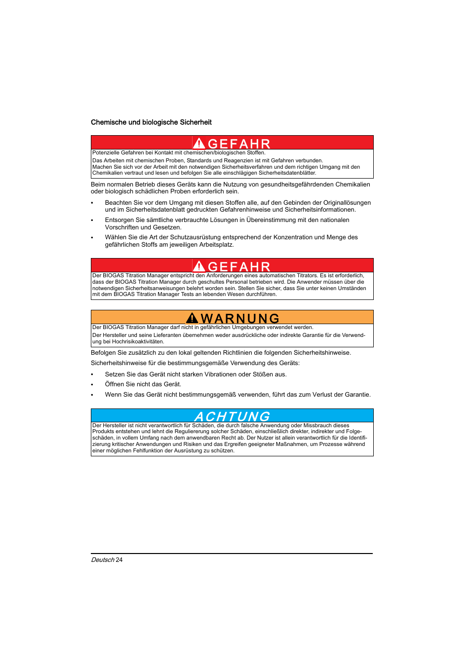 Hach-Lange BIOGAS Basic User Manual User Manual | Page 24 / 217