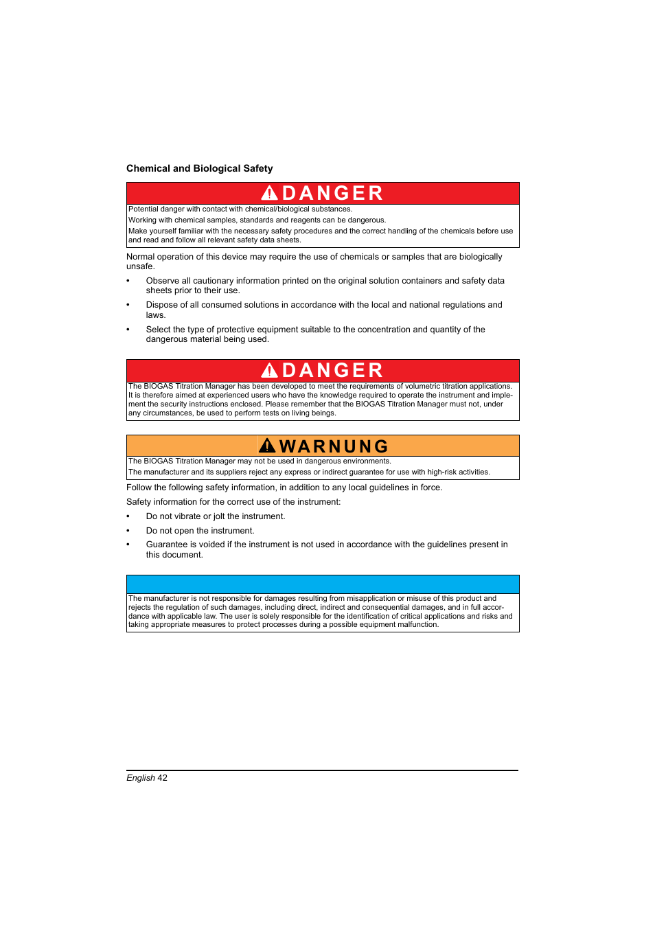 Hach-Lange BIOGAS Basic User Manual User Manual | Page 42 / 217