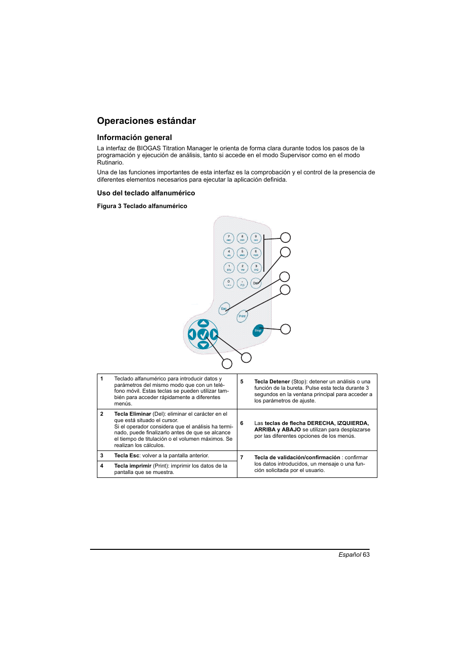 Operaciones estándar | Hach-Lange BIOGAS Basic User Manual User Manual | Page 63 / 217