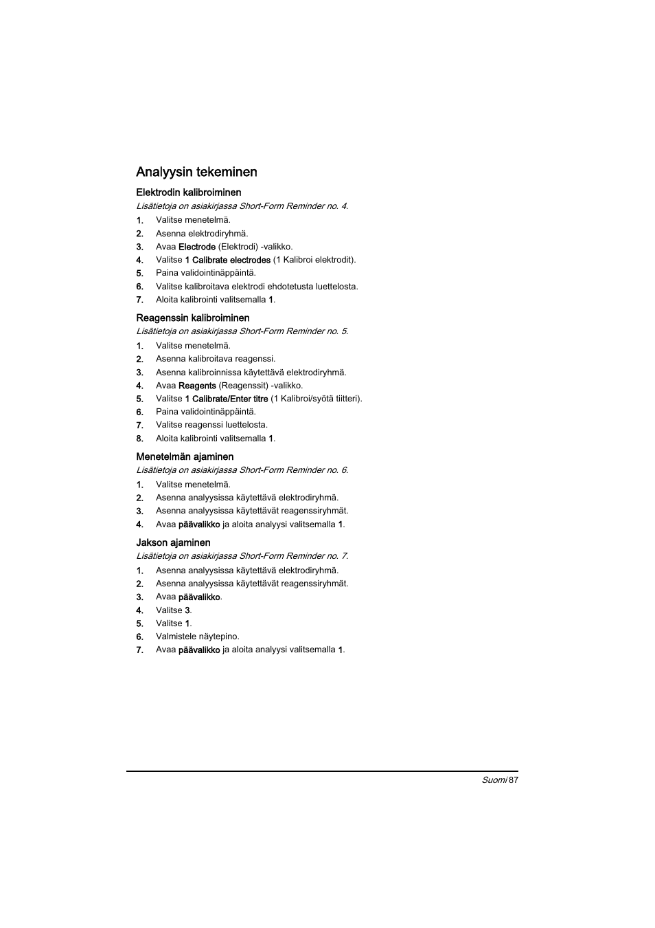 Analyysin tekeminen | Hach-Lange BIOGAS Basic User Manual User Manual | Page 87 / 217