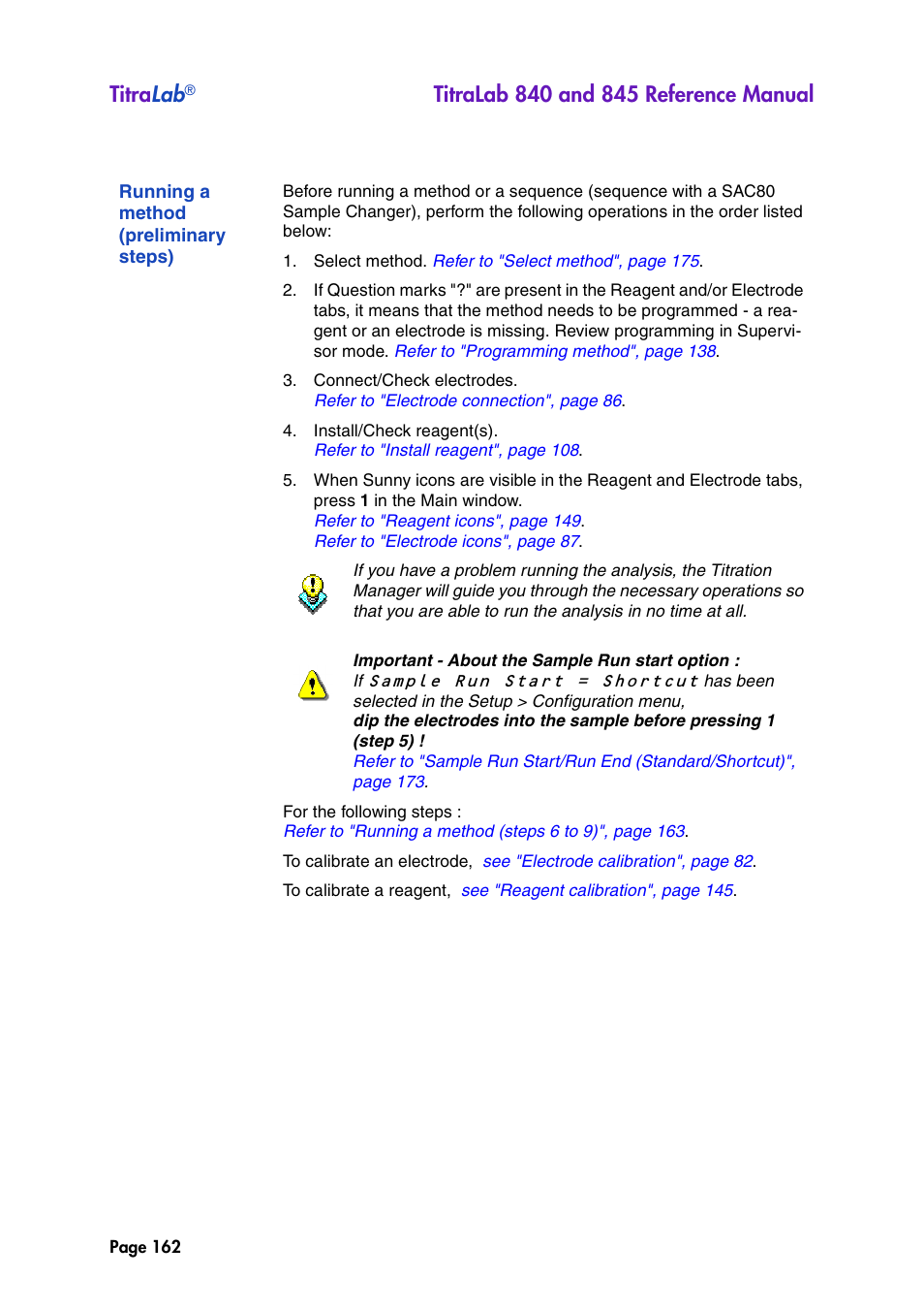 Running a method (preliminary steps), Titra lab | Hach-Lange TITRALAB 840_845 Reference Manual User Manual | Page 162 / 214