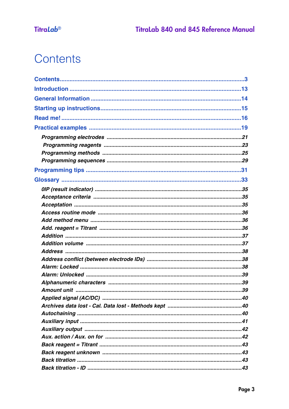 Hach-Lange TITRALAB 840_845 Reference Manual User Manual | Page 3 / 214