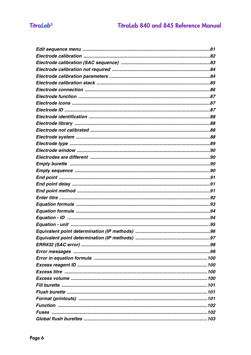 Titra lab | Hach-Lange TITRALAB 840_845 Reference Manual User Manual | Page 6 / 214