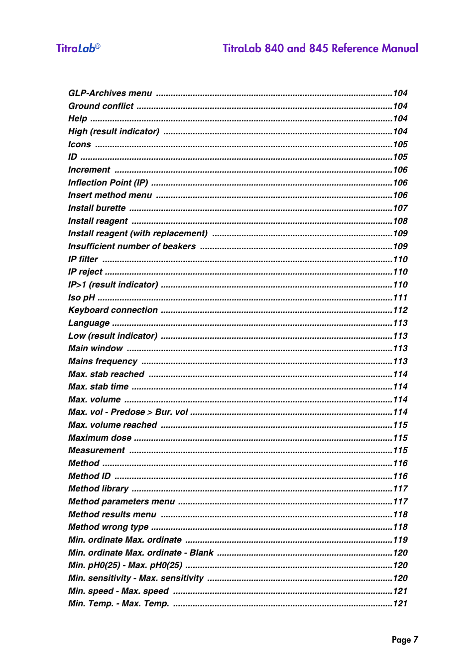 Titra lab | Hach-Lange TITRALAB 840_845 Reference Manual User Manual | Page 7 / 214