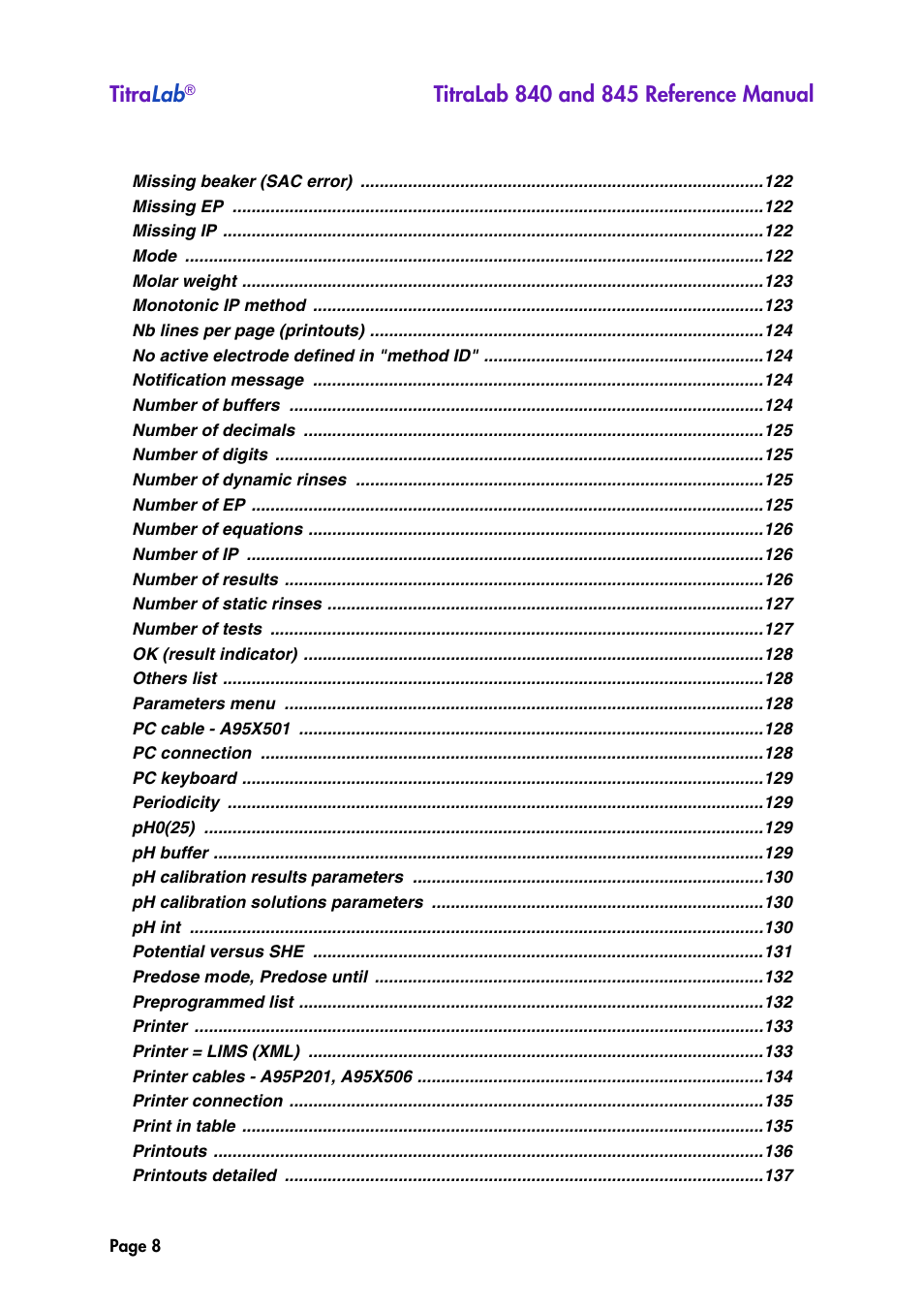 Titra lab | Hach-Lange TITRALAB 840_845 Reference Manual User Manual | Page 8 / 214