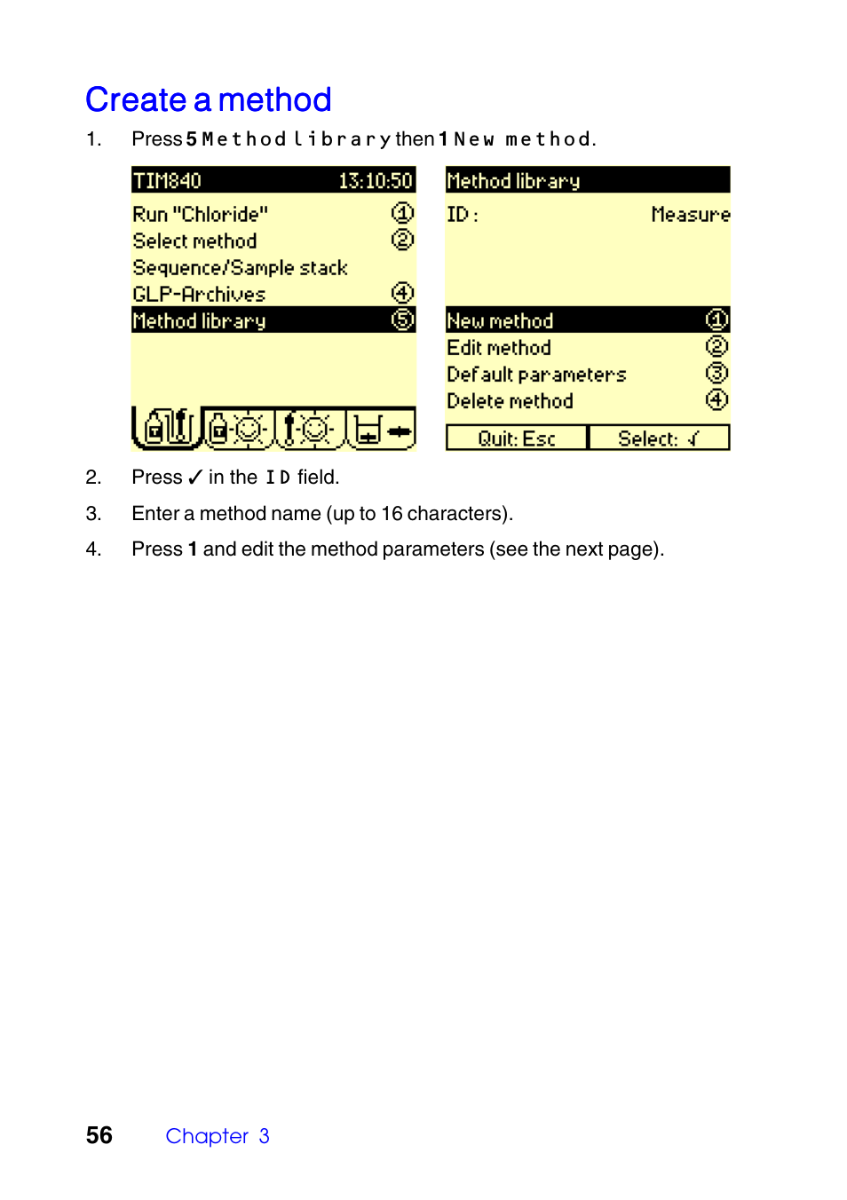 Create a method | Hach-Lange TITRALAB 840_845 User Guide User Manual | Page 56 / 80