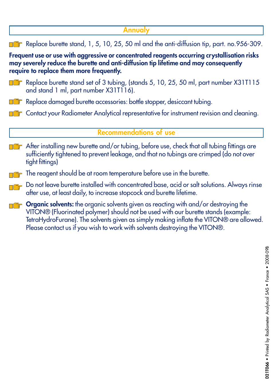 Hach-Lange TITRALAB Short-form Reminders User Manual | Page 20 / 28